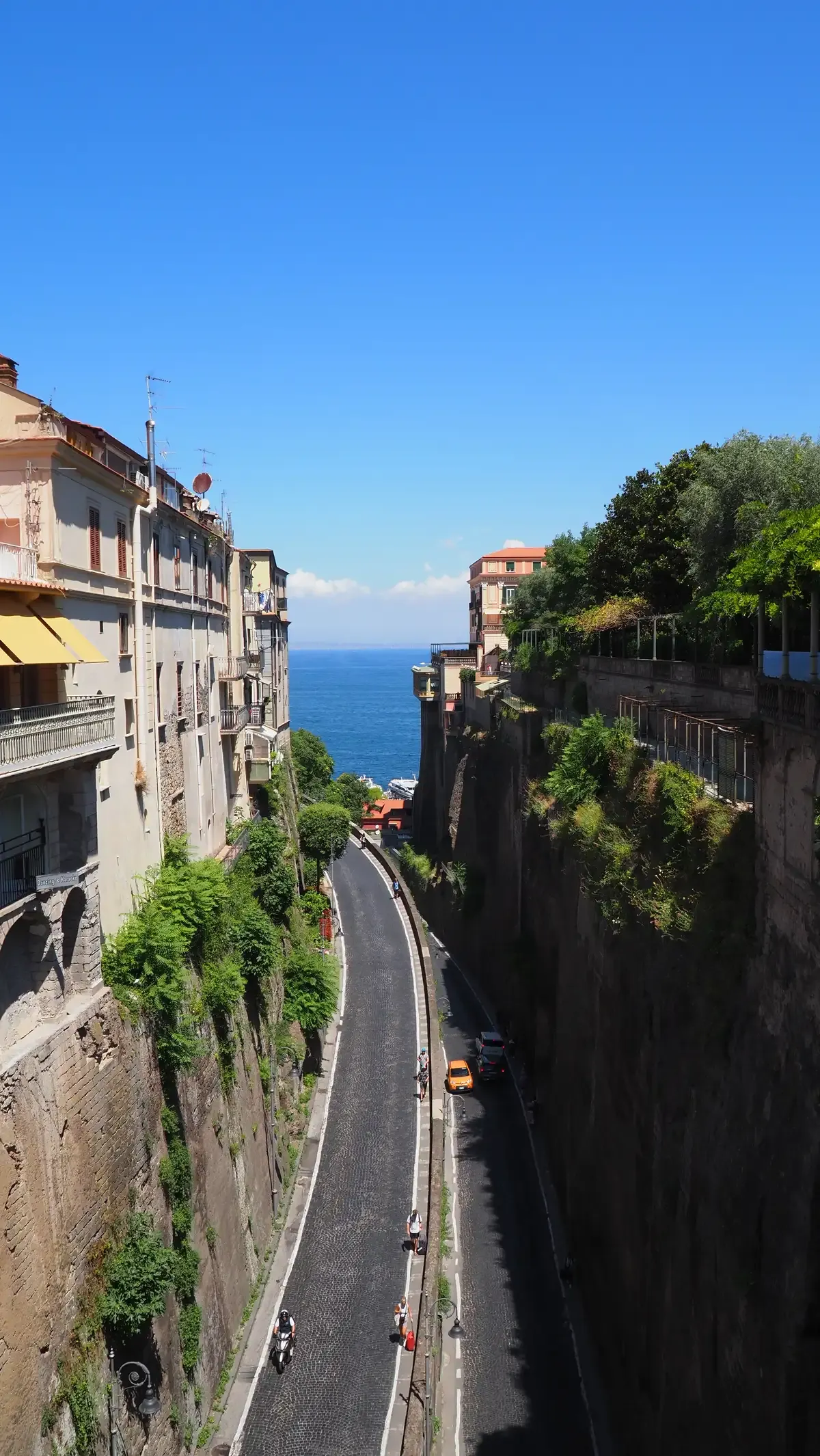 Piazza Tasso in Sorrento where the exclusive Capri boat tour day begins with hotel pickup, Italy